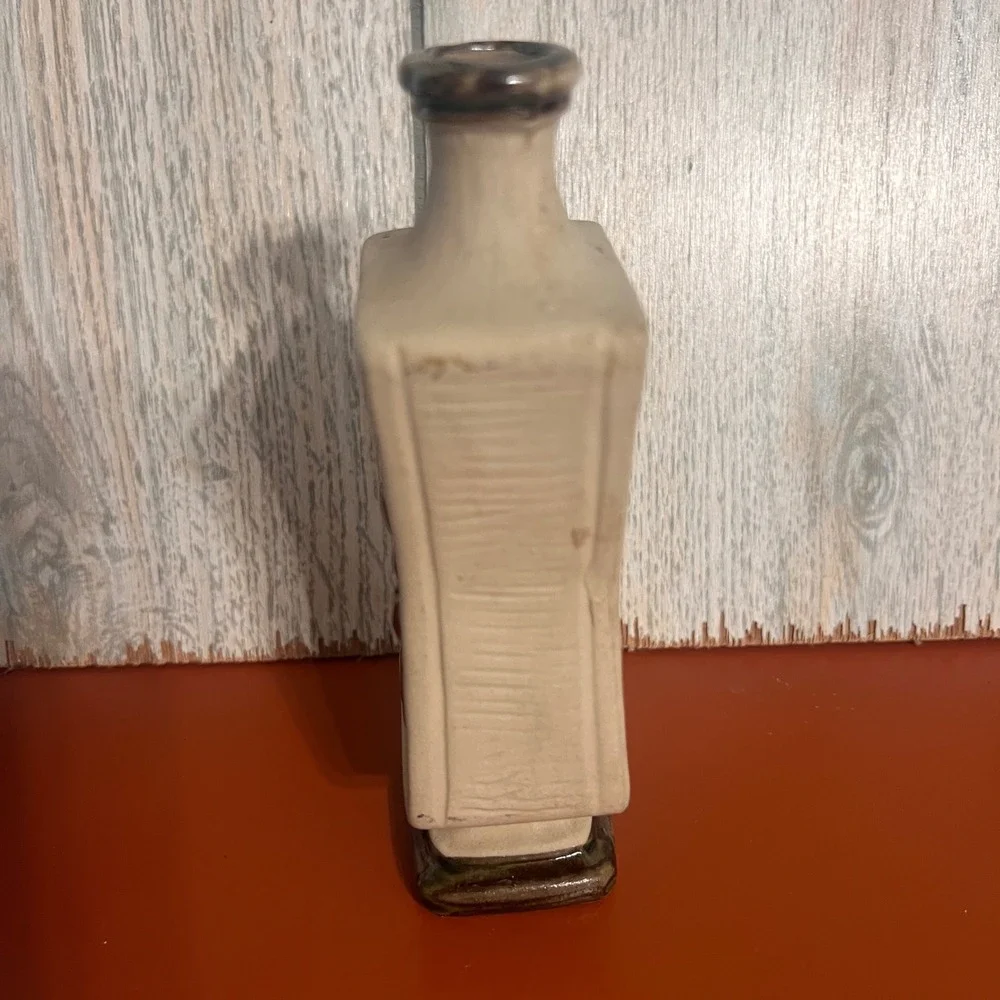 Vintage Japanese Ceramic Bud Vase Orange Fruit Tree Relief‎ MCM Decor Made Japan
